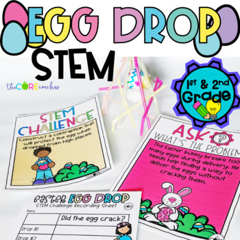 Preview of Egg Drop STEM Challenge - Easter Egg Science STEM Activity - Spring 