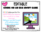 Egg Hunt Editable Google Slides Game Easter/Spring | Dista