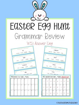Preview of Egg Hunt - Grammar Review - 2nd Grade - Low Prep Easter Activity