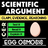 Egg Osmosis CER with Claim Evidence Reasoning