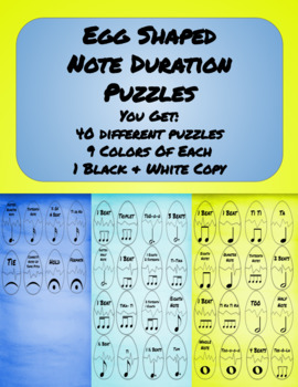 Preview of Egg Shaped Note Duration Puzzles