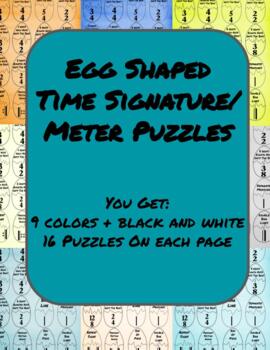 Preview of Egg Shaped Time Signature/ Meter Puzzles