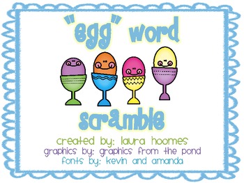 Egg Word Scramble by Hoomes Heroes Teachers Pay Teachers