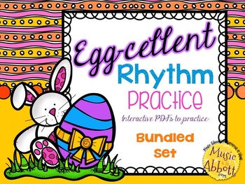 Preview of Egg-cellent Rhythm Practice PDFs {Bundled Set}
