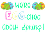 Egg-cited about Spring craft and bulletin board