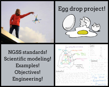 Preview of Egg drop project - scientific model, NGSS, examples, engineering, objectives!