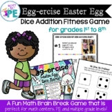 Egg-ercise Easter Egg Math Movement Dice Game