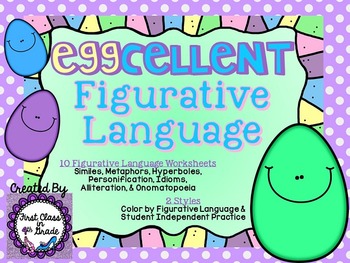 Preview of Eggcellent Figurative Language (Easter Literary Device Unit)