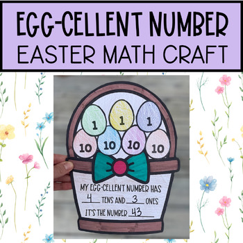 Preview of Eggcellent Number Math Craft for Easter