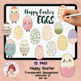 Eggs Easter festival pastel clipart