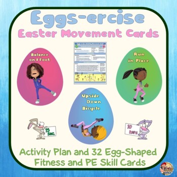 Preview of Eggs-ercise Movement- 32 Easter Egg-Shaped Exercise Cards