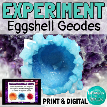 Preview of Eggshell Geode Crystal Growing Minerals Science Lab Experiment PRINT and DIGITAL