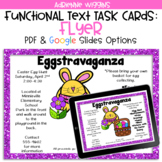 Eggstravaganza Flyer Functional Text Task Cards (Google Cl
