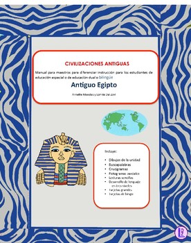 Preview of Egipto en dibujos para diferenciar instrucción, ed. especial y lenguaje dual