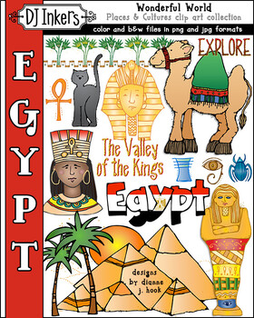 Preview of Egypt Clip Art - Wonderful World, Country Study, Travel, Ancient Egyptian