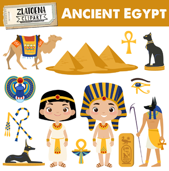Preview of Egypt Clip art Ancient Egypt Clipart Travel clipart Egyptian clip art Pharaoh