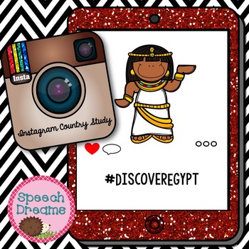 Preview of Egypt Country Study | Informational Text with an Instagram Template