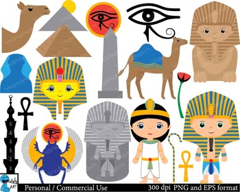 Preview of Egypt Digital Clip Art Graphics 51 images cod28