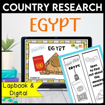 Preview of Egypt Digital Country Research Project | Egypt Report Study Lapbook