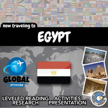 Preview of Egypt - Global Studies - Leveled Reading, Activities, Slides & Digital INB