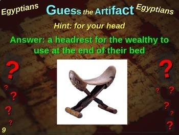 “Guess the artifact” game: engaging PPT with pictures, & answers