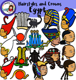 Egypt - Hairstyles and Crowns clip art