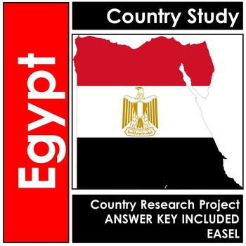 Preview of Egypt - NO PREP Country Study - Research Project - EASEL - Answer Key