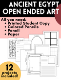 Egypt Open Ended Art Projects for Middle School Social Studies