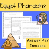 Ancient Egypt Pharaoh's Reading Comprehension