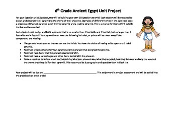 Preview of Egypt Pyramid Project for Middle School