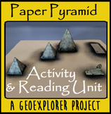 Egypt Pyramids of Giza Paper Project with Reading Passage 