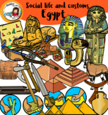 Egypt -Social Life and Customs set 4 clip art