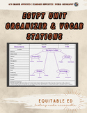Egypt: Unit Organizer & Vocab. in Context Stations (w/ Spa