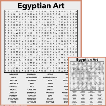 Preview of Egyptian Art Word Search