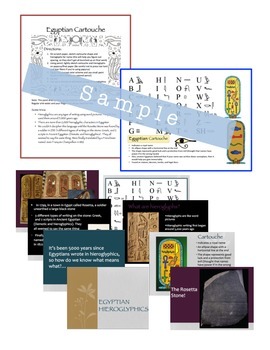 Preview of Egyptian Cartouche Art, Egypt History Lesson, Sub Lesson