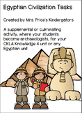 Egyptian Civilization Tasks- CKLA Knowledge 4