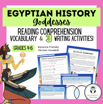 Preview of Egyptian Goddesses | Reading Comprehension & Writing Activities