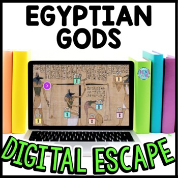 Preview of Egyptian Gods Interactive DIGITAL Escape Room Reading Puzzles - Ancient Egypt