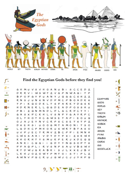 Preview of Egyptian Gods Word Search
