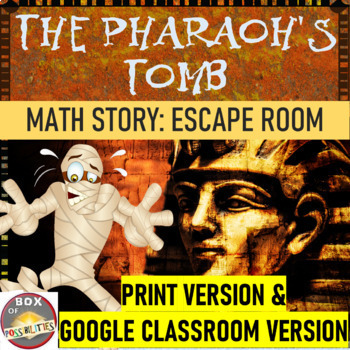 Preview of Egyptian Math Mystery Escape Room: The Pharaoh's Tomb.