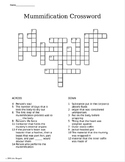 Egyptian Mummification Crossword Puzzle (w/ answer key)
