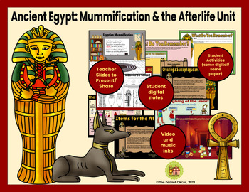 Preview of Egyptian Mummification & the Afterlife Unit: Teacher Slides/Student Activities