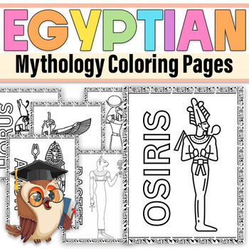 Preview of Egyptian Mythology | Egyptian Gods and Goddesses Coloring Pages Mindfulness