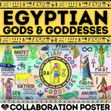 Egyptian Mythology Gods & Goddesses Collaborative Poster A