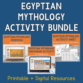 Egyptian Mythology Mini Unit Bundle | Egyptian Gods Activities