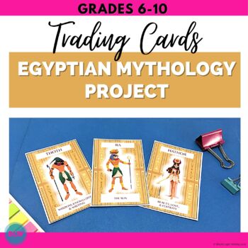 Preview of Egyptian Mythology Project Trading Cards Middle School