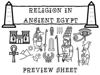 Preview of Egyptian Mythology & Religion Mini Unit - Distance Learning
