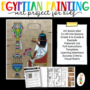 Preview of Egyptian Painting Art Lesson Plan for Elementary