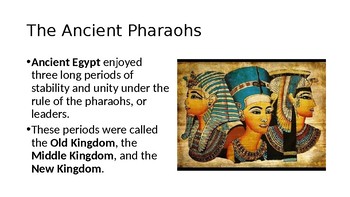 Preview of Egyptian Pharaohs and Kingdoms Lesson