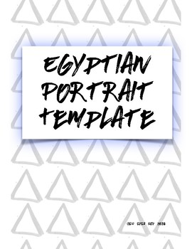 Preview of Egyptian Portrait Template! Add an AMAZING headpiece on this Pharaoh!